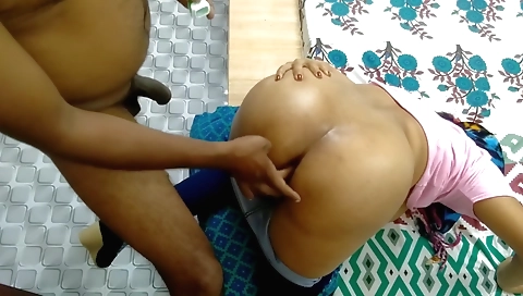 Big-titted brunette with a big ass fucked on her knees