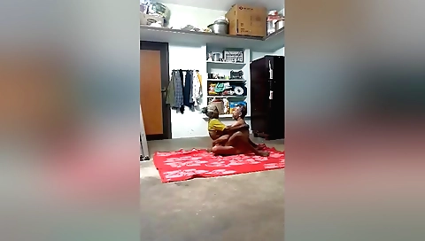 Indian granny fingered and licked by a young dude on hidden cam