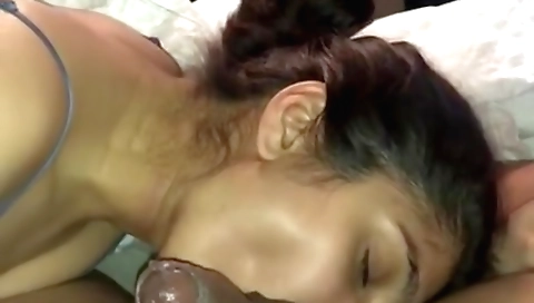 Brunette amateur 18+ enjoys deepthroat and facial sex 18+