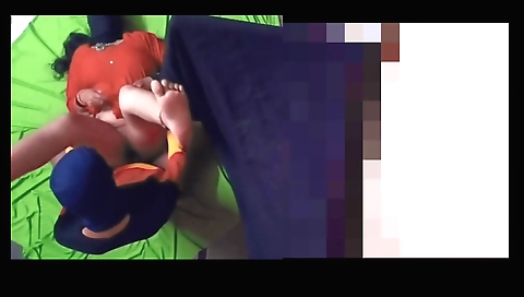 Indian girl with big booty is playing with her large cock