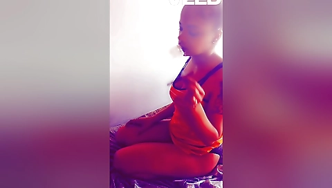 Indian beauty blowjob and handjob at home in red dress