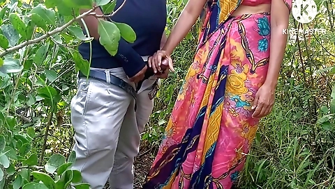 Busty indian girl gets banged with a big dick in the outdoor