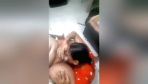 Busty brunette in a sexy lingerie is getting deepthroat