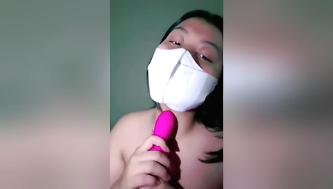 Busty Indian beauty is masturbating in a solo porn video