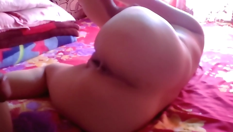 A hot sex video with a hot guy with a hairy cunt on the bed