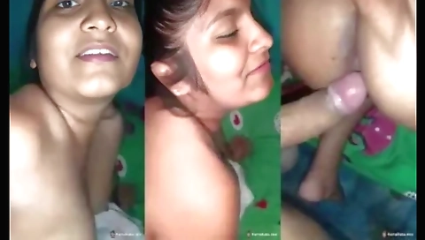 Indian brunette babe gets fucked in the ass in the home