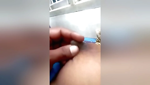 Sexy amateur indian brunette enjoys some alone time