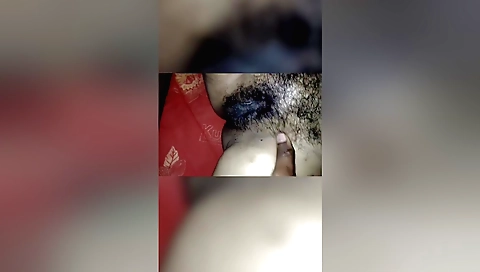 Amateur girl with a hairy pussy in homemade sex video