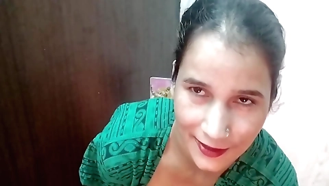 Indian solo female plays with her body and touches it