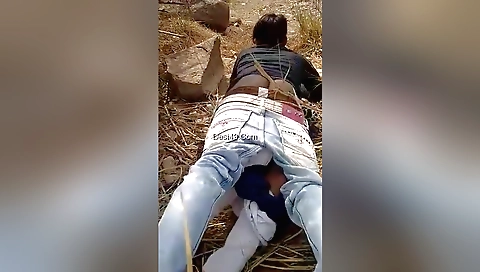 Indian amateur brunette girl 4k fucking in the grass