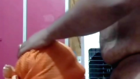 Indian brunette in a webcam porn show with big tits
