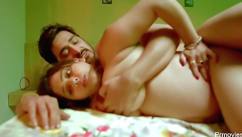 Chubby indian milf fucks and enjoys cum on her tits