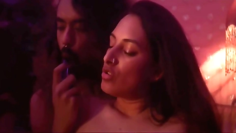 Fantastic porn with a busty cougar and a dildo girl