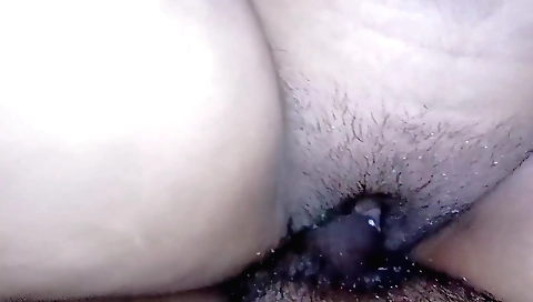 Indian wife with hairy pussy and her hubby fucking