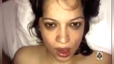 Indian slut with a beautiful face licks her boyfriend's asshole