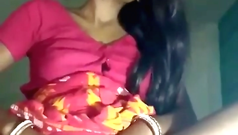 Naked solo video of a blonde indian babe with a panty