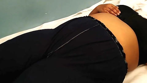 Busty stepsister shares room with me as I video sex