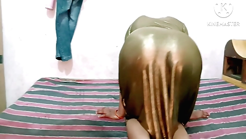 Indian hottie is having fun with her stepdad and stepsister