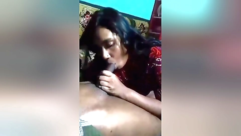 Indian bhabhi shows how to suck and finger a big cock