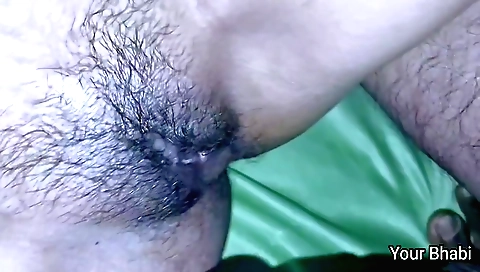 Indian husband and his wife take a first fuck in the yard