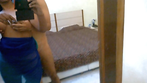 Hot amateur woman is on a webcam showing off her body