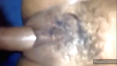 Hairy babe and her husband have fun with their homemade video