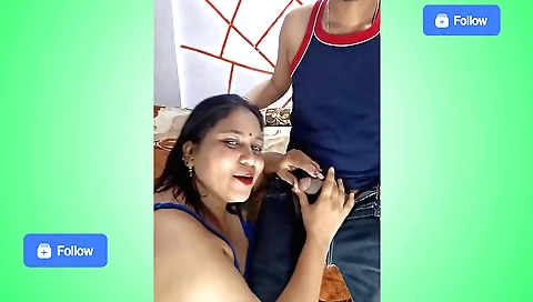 Indian brunette gets her big ass pounded by the man