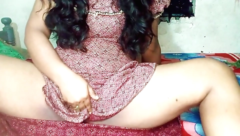 amateur solo video with a brunette in a white blouse
