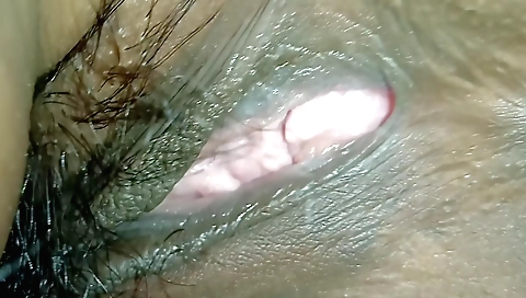 A hairy indian girl with a nice face is getting fucked in POV