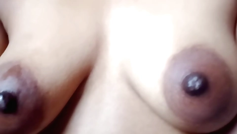 Indian teen naked in front of the camera in the bedroom