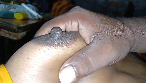 Indian girl has a nice face and small tits in a homemade porn clip