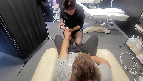 Indian girl gets manicured then fucked and cum on her face
