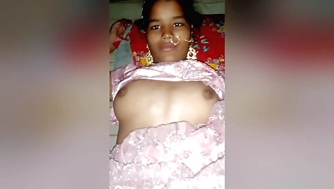 Indian milf fucks her horny boyfriend in the bedroom