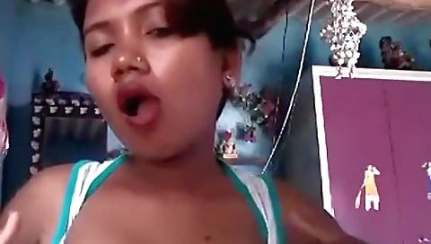 Sexy indian babe shows off her curves and big boobs in solo video